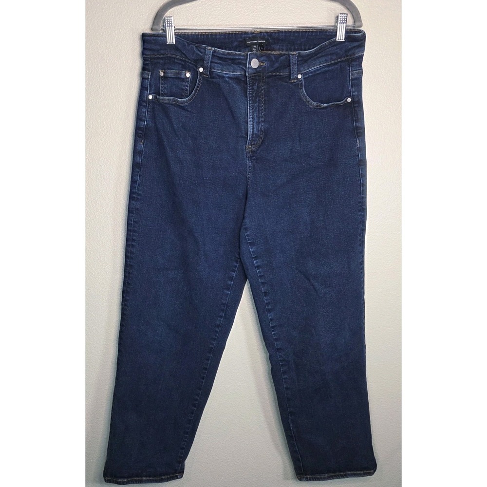 Universal Standard Jeans Womens Size 16 Dark Wash Straight Leg Stretch Denim‎